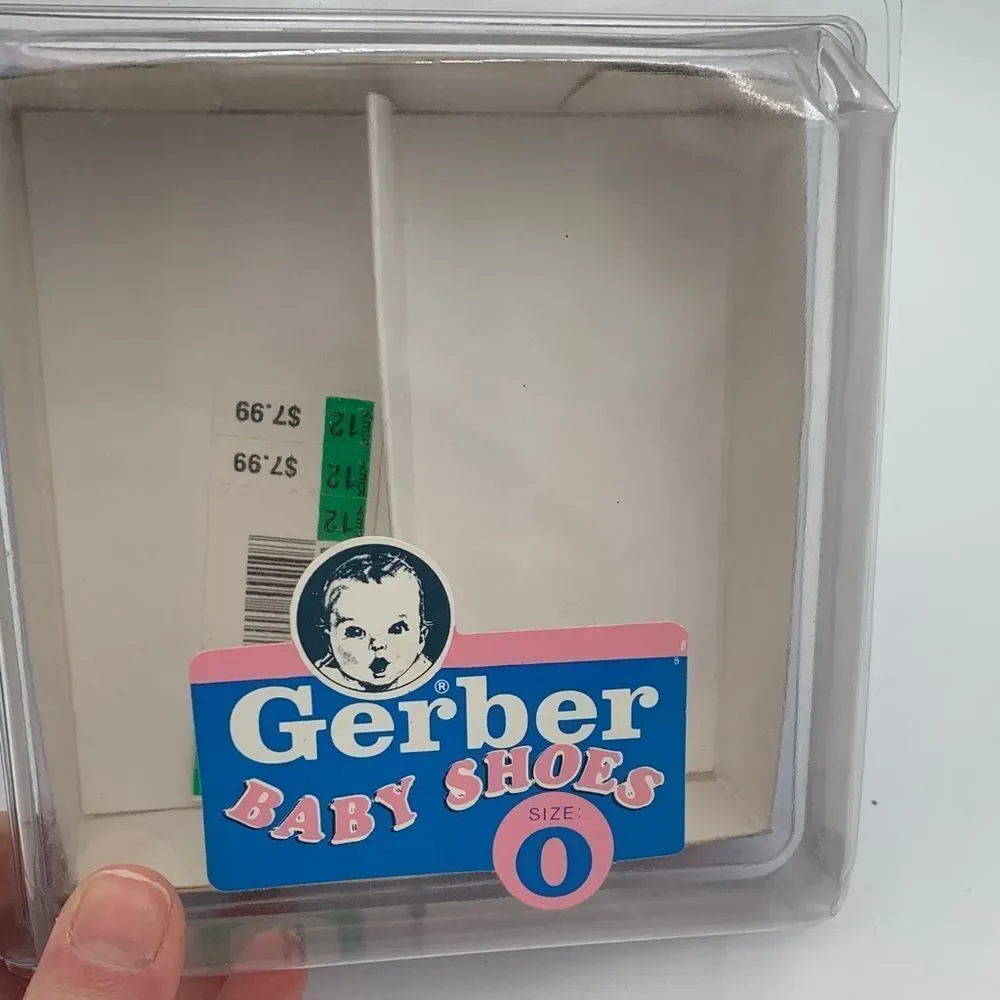 Vintage Gerber Baby Shoes Size 0 | Deadstock New in Package | Infant Newborn